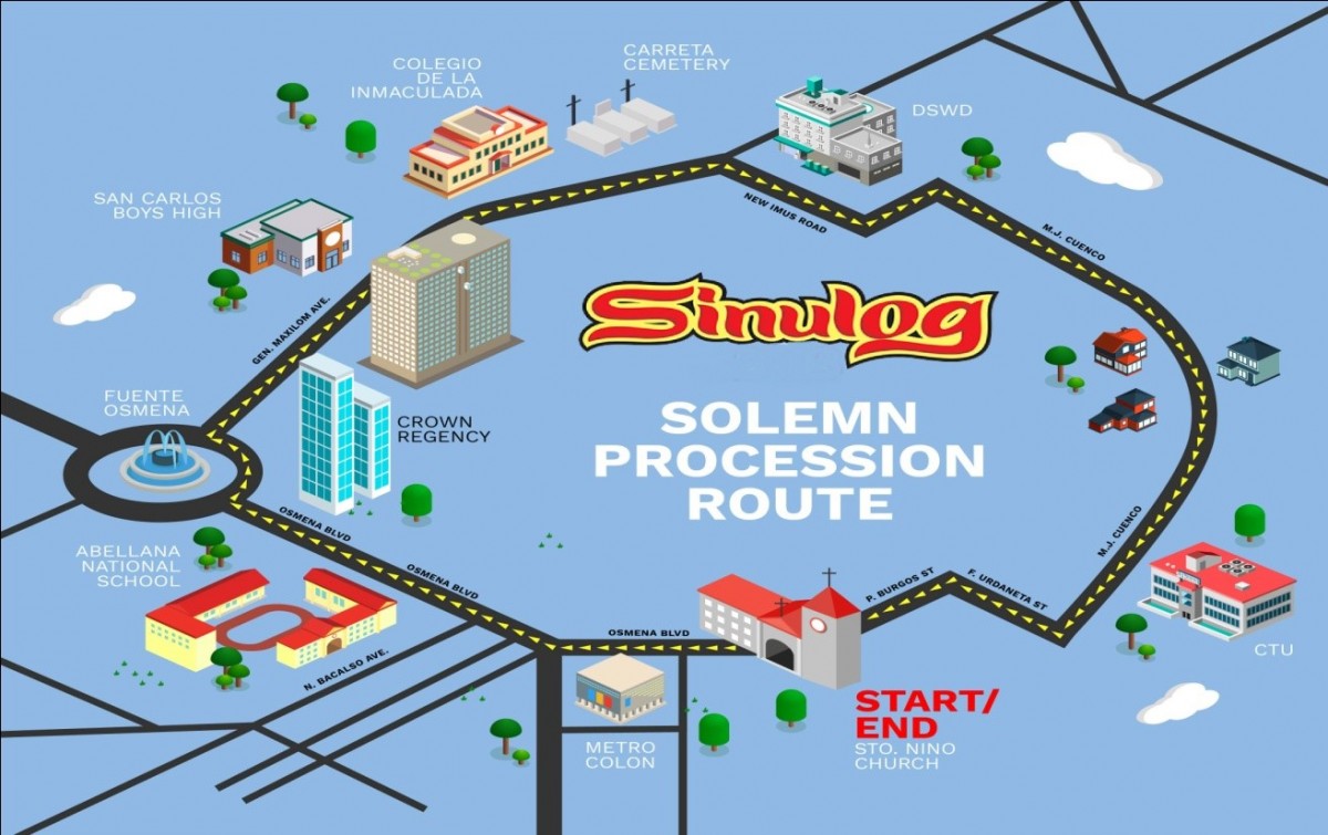 SOLEMN PROCESSION & GRAND PARADE  ROUTE 2019